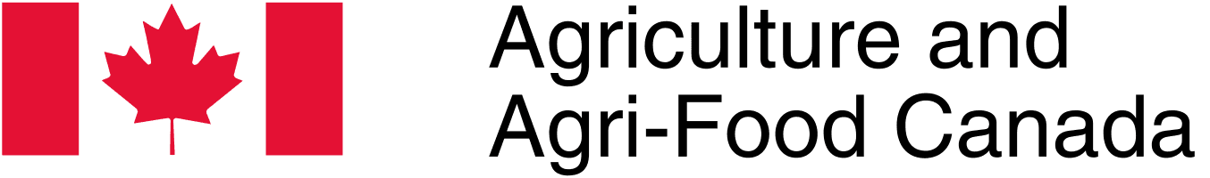 Canadian flag next to the text 'Agriculture and Agri-Food Canada' logo.