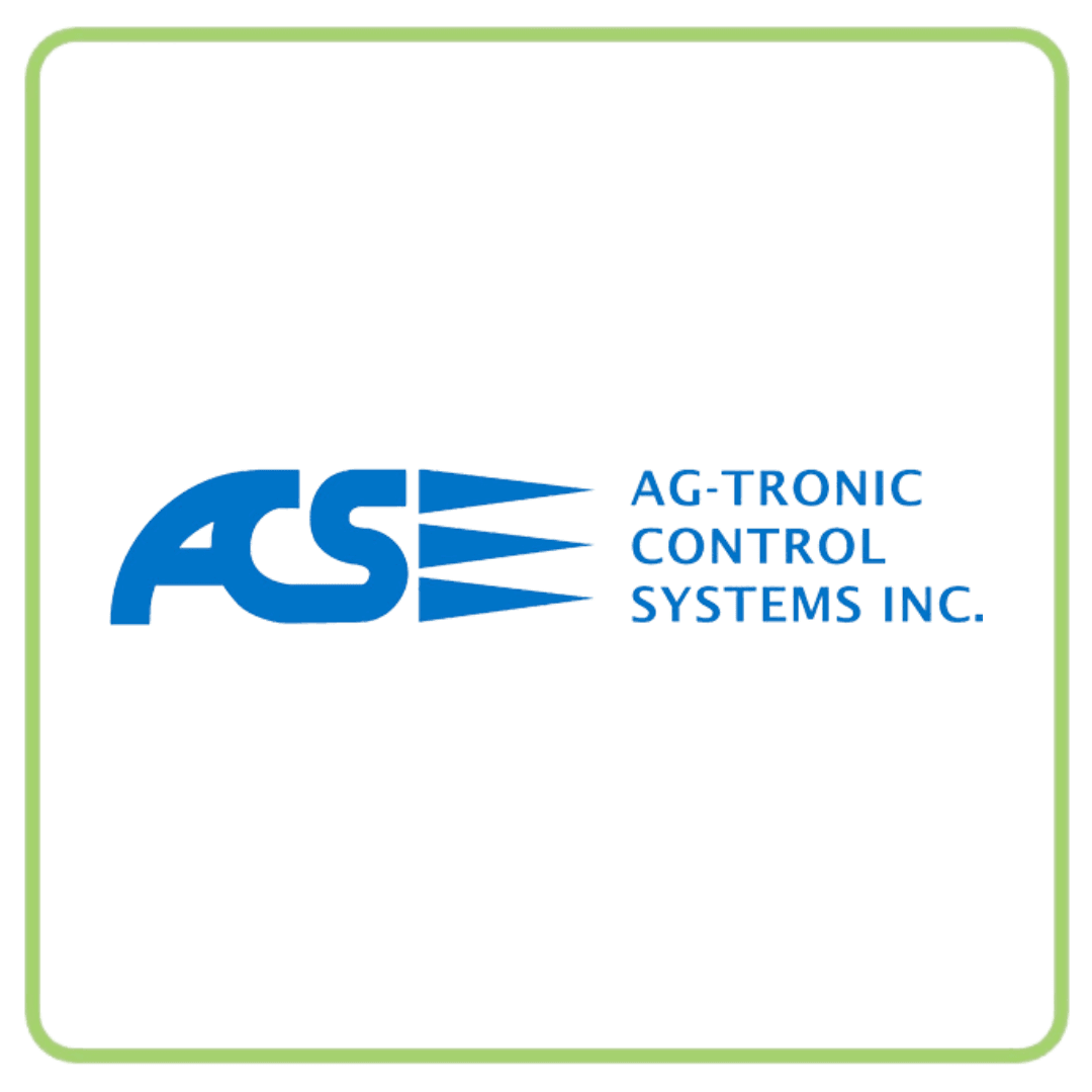 ACS AG-Tronic Control Systems Inc. logo in blue on a white background.