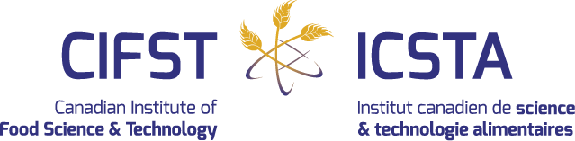 Logo for the Canadian Institute of Food Science & Technology (CIFST/ICSTA), featuring wheat and an atom symbol.