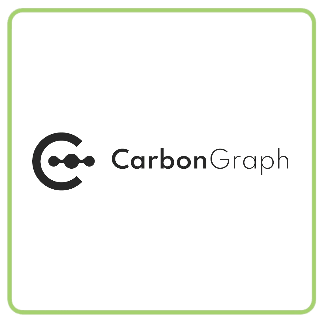 CarbonGraph logo featuring a connected network icon resembling a 'C' next to the company name.