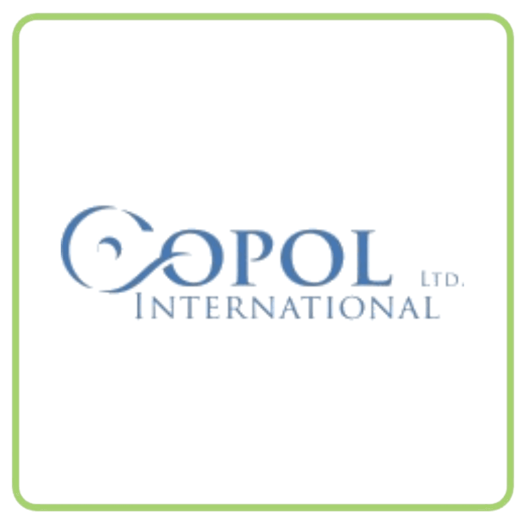 COPOL International Ltd. logo with a stylized blue 'C' and wave design.