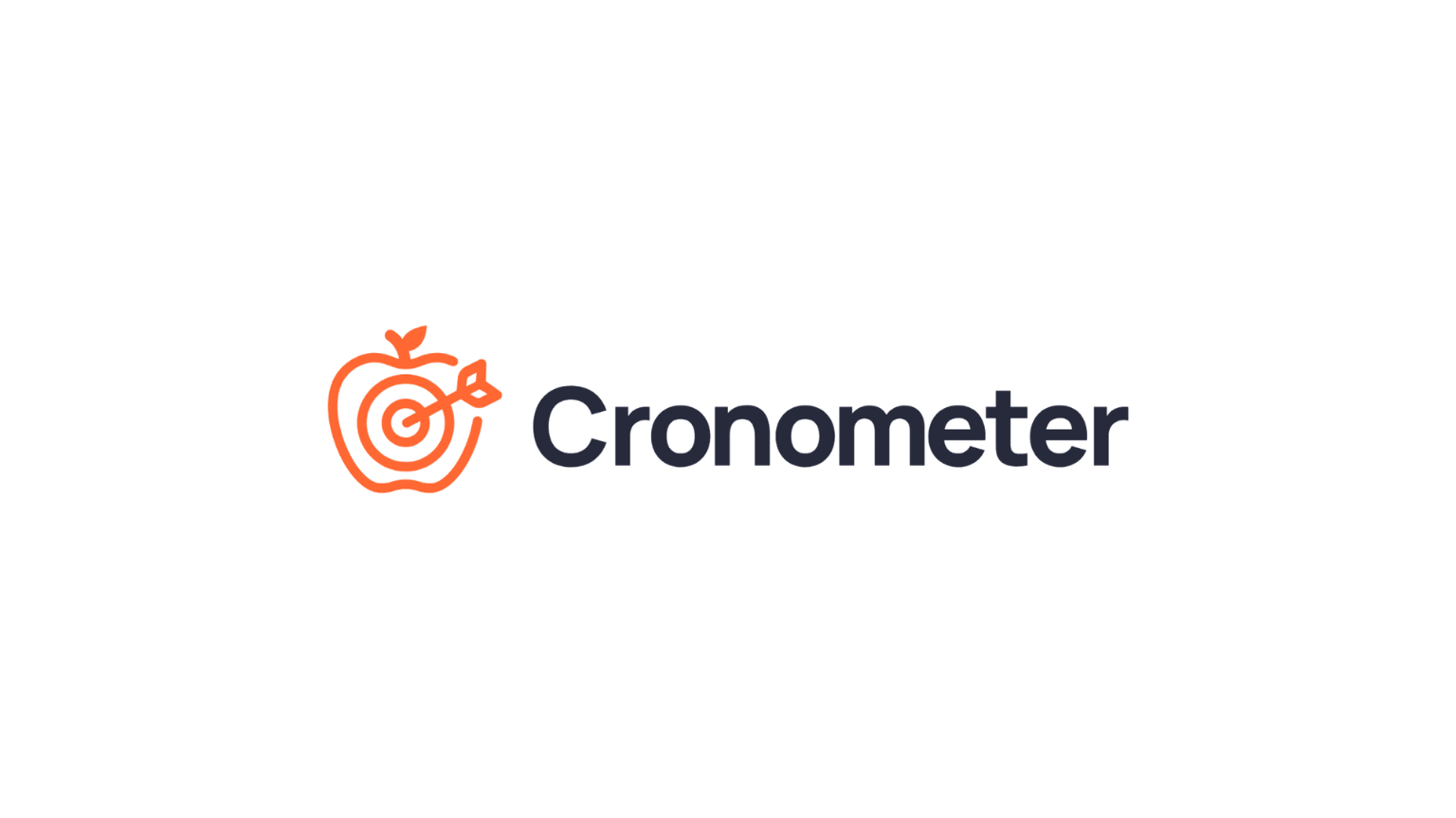 Cronometer logo featuring an apple with a target in the center.