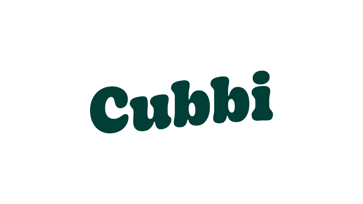Cubbi text logo in a friendly green, rounded font on a white background.