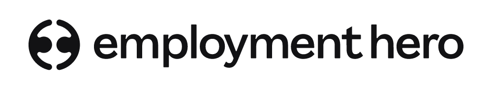 Employment Hero logo with a circular icon featuring two stylized figures.