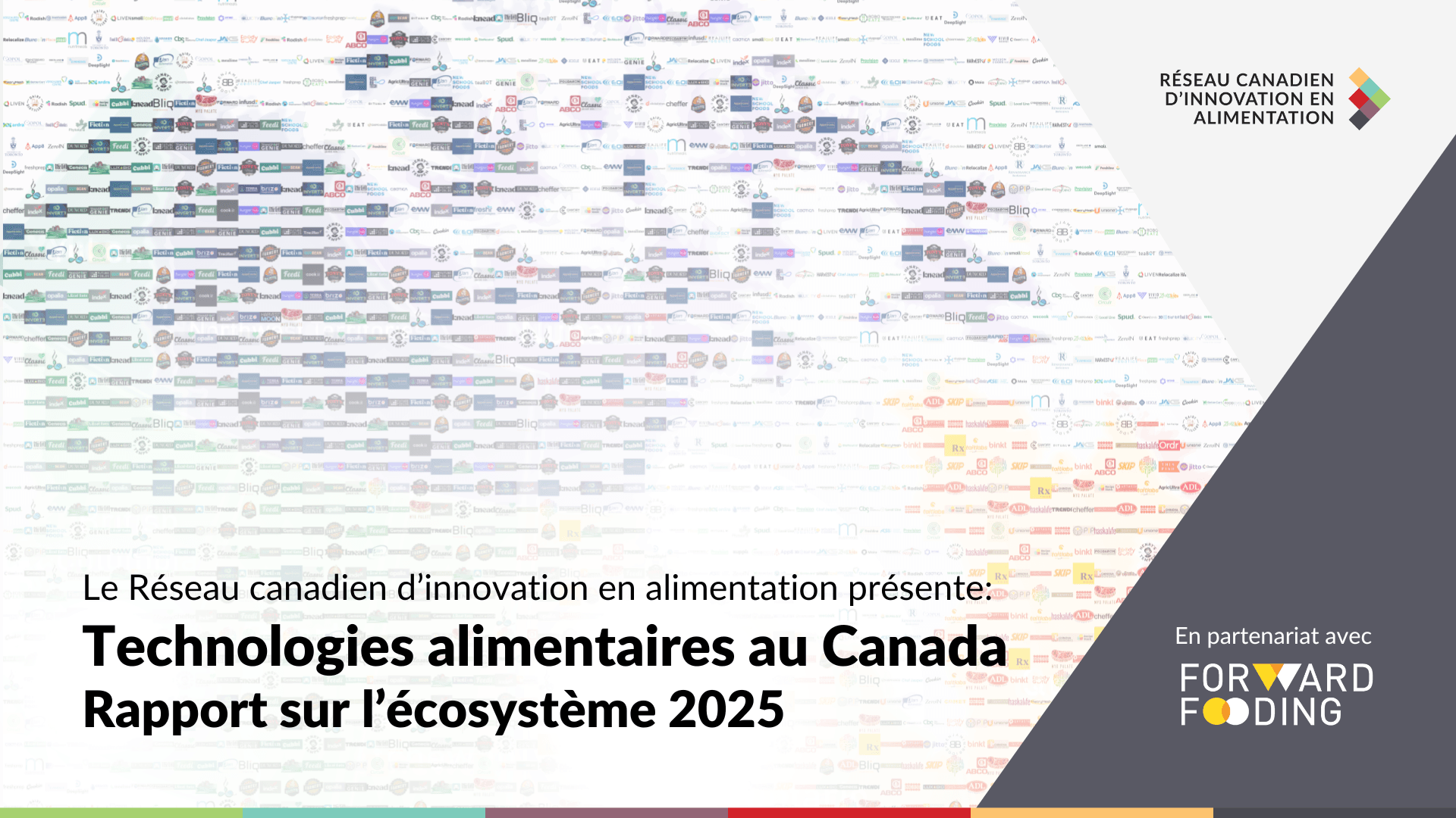 Title slide: Food Technologies in Canada Ecosystem Report 2025 by Canadian Food Innovation Network.
