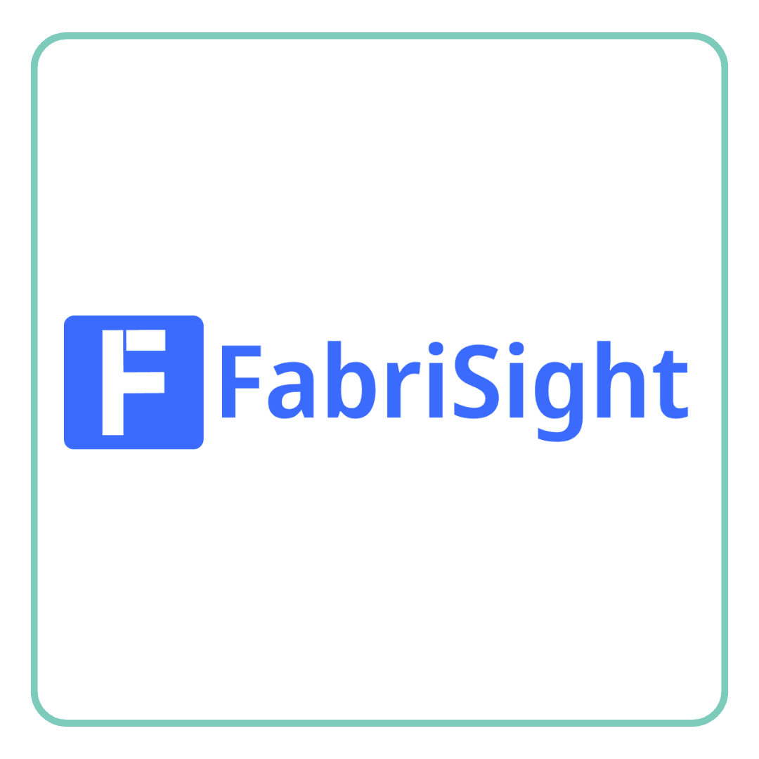 FabriSight logo featuring a blue 'F' icon next to the company name.