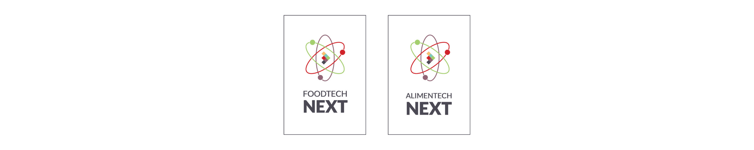 Two cards with atomic logos; one says 'Powered by NEXT', the other 'AI-Enabled by NEXT'.