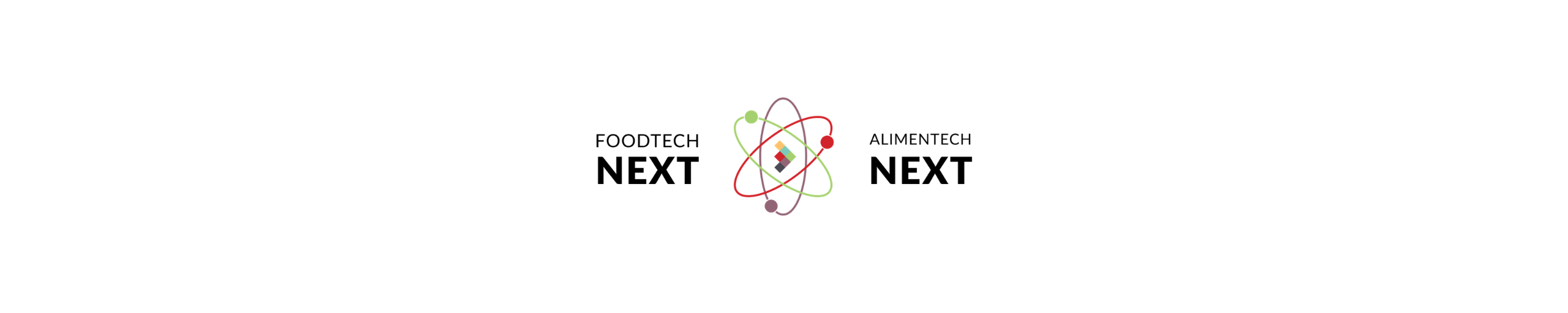 Logo showing an atom symbol between 'POWERED BY NEXT' and 'AUGMENTED BY NEXT'.