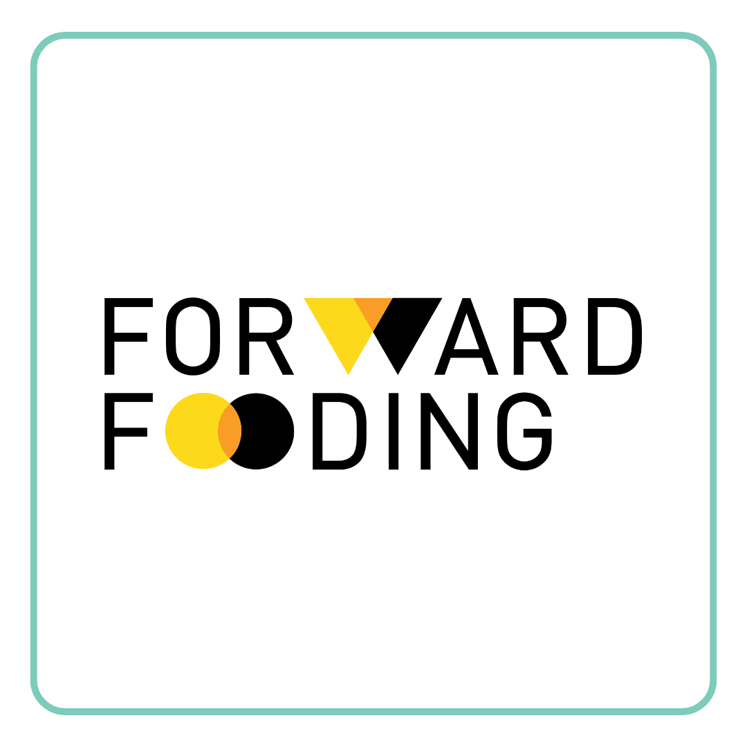 FORWARD FODING logo featuring stylized text with yellow and black geometric shapes.