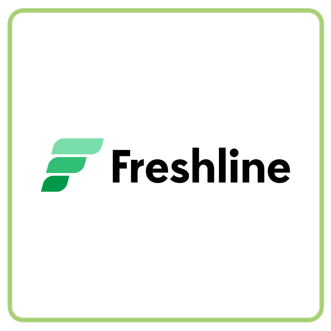 Freshline company logo featuring a green stylized F icon next to the black text 'Freshline'.