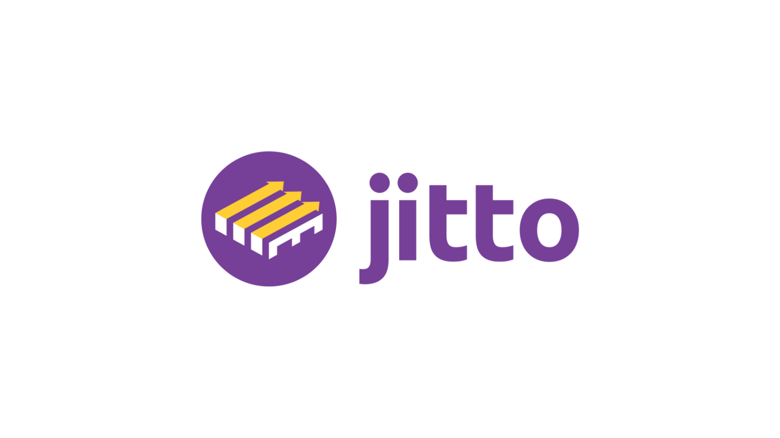 Jitto logo with a purple wordmark and a yellow pallet icon.