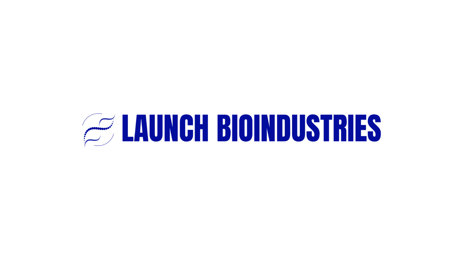 Launch Bioindustries logo in blue text with a stylized emblem to the left.