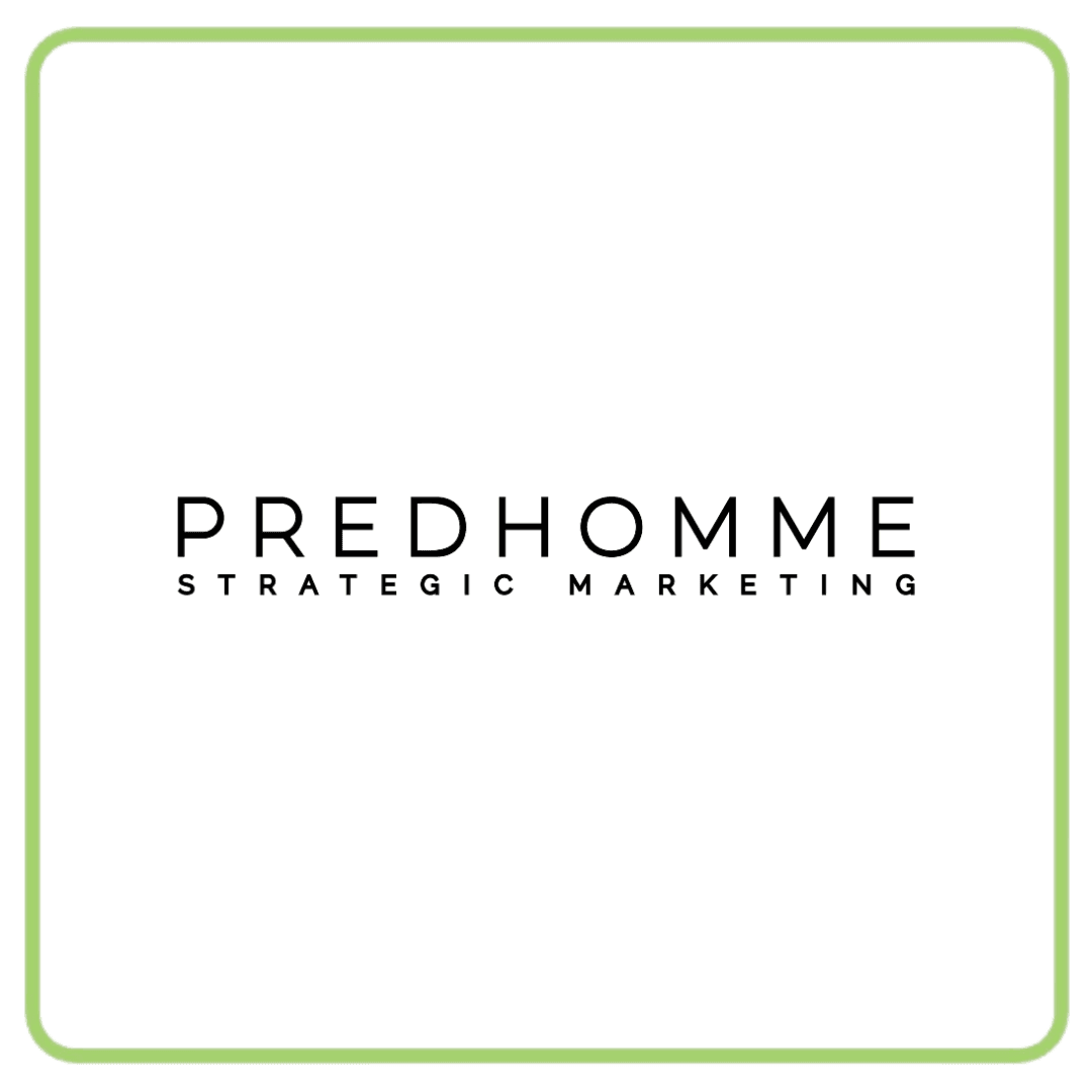 PREDHOMME STRATEGIC MARKETING logo in black text on a white background.