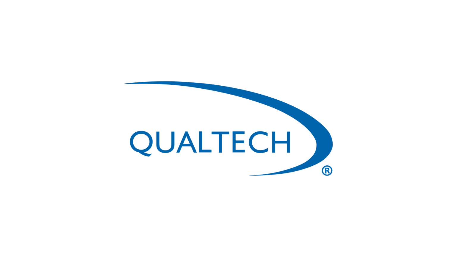 Qualtech logo featuring a blue swoosh design above the company name.