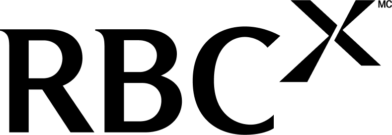 Black RBCX logo, featuring the letters 'RBC' and a stylized 'X' mark.