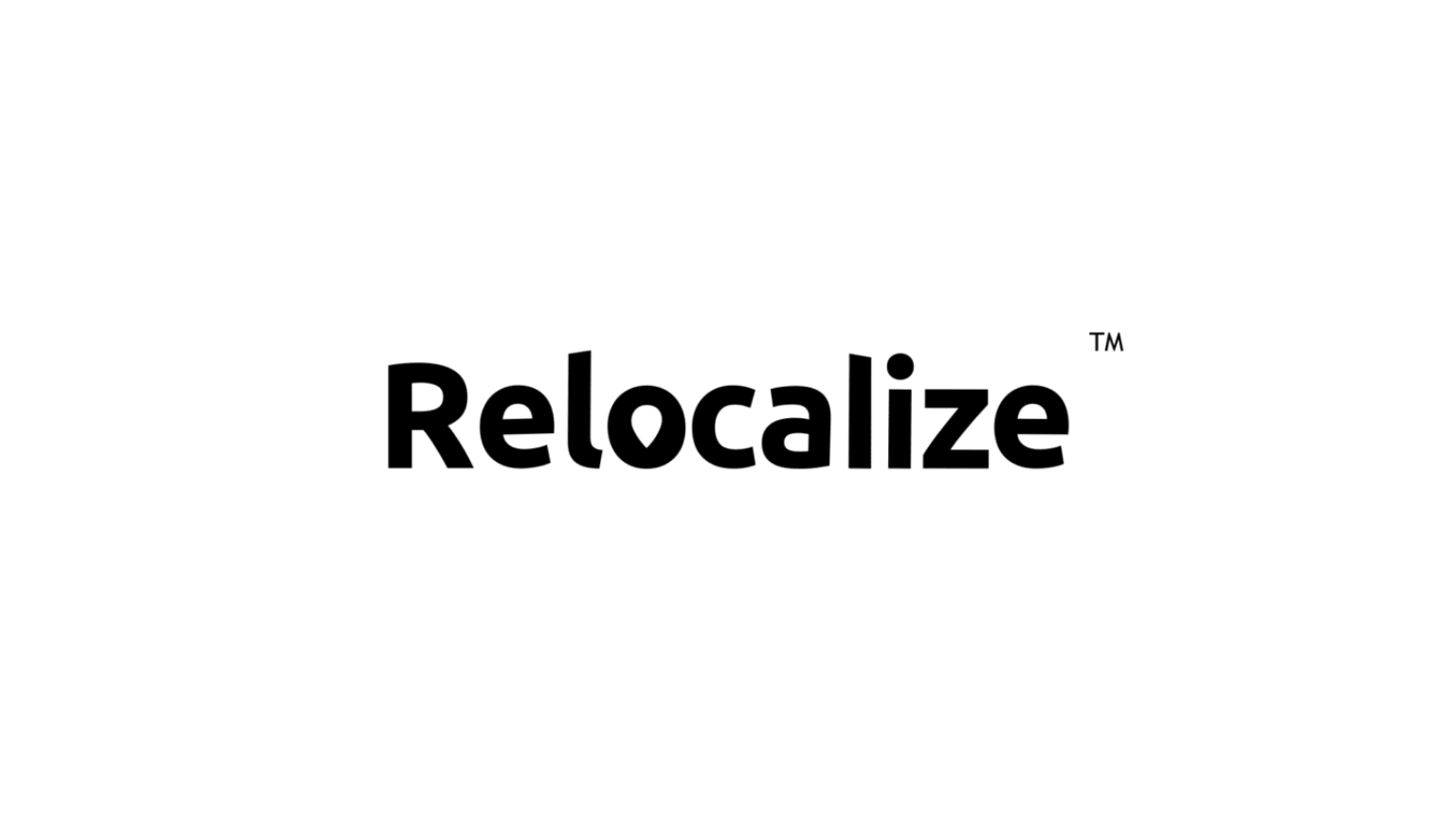 The black text logo for the company Relocalize, featuring a trademark symbol.