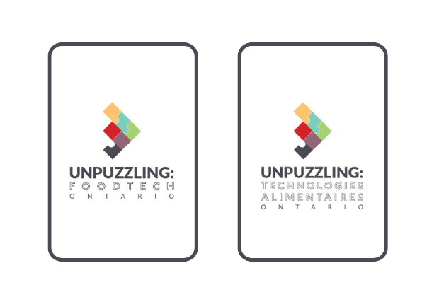 Unpuzzling: FoodTech Ontario and Technologies Alimentaires Ontario logos, featuring a colorful puzzle piece.