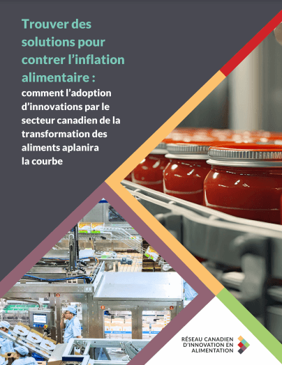 Cover for a report on food inflation solutions, featuring food processing and innovation.