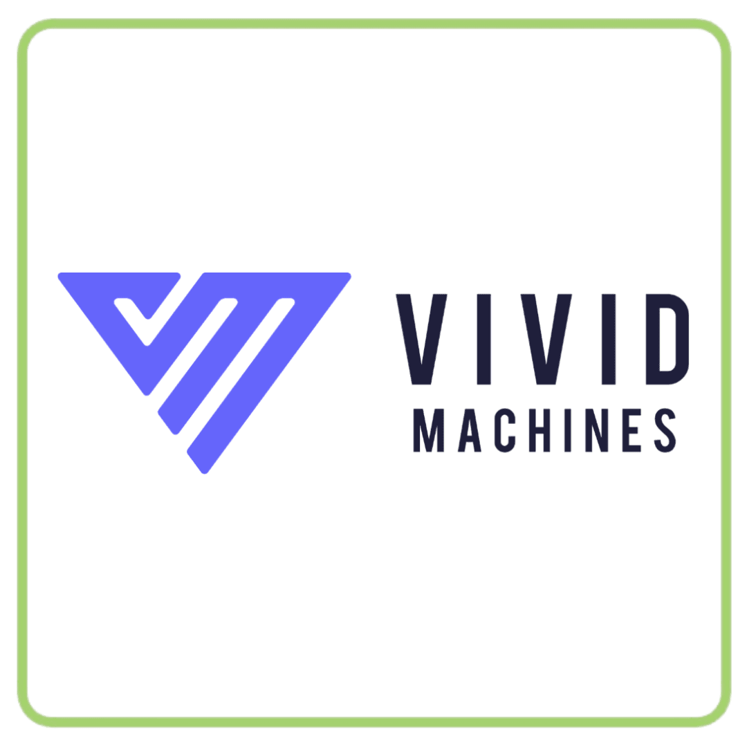 Purple stylized VM logo next to the text 'VIVID MACHINES'.