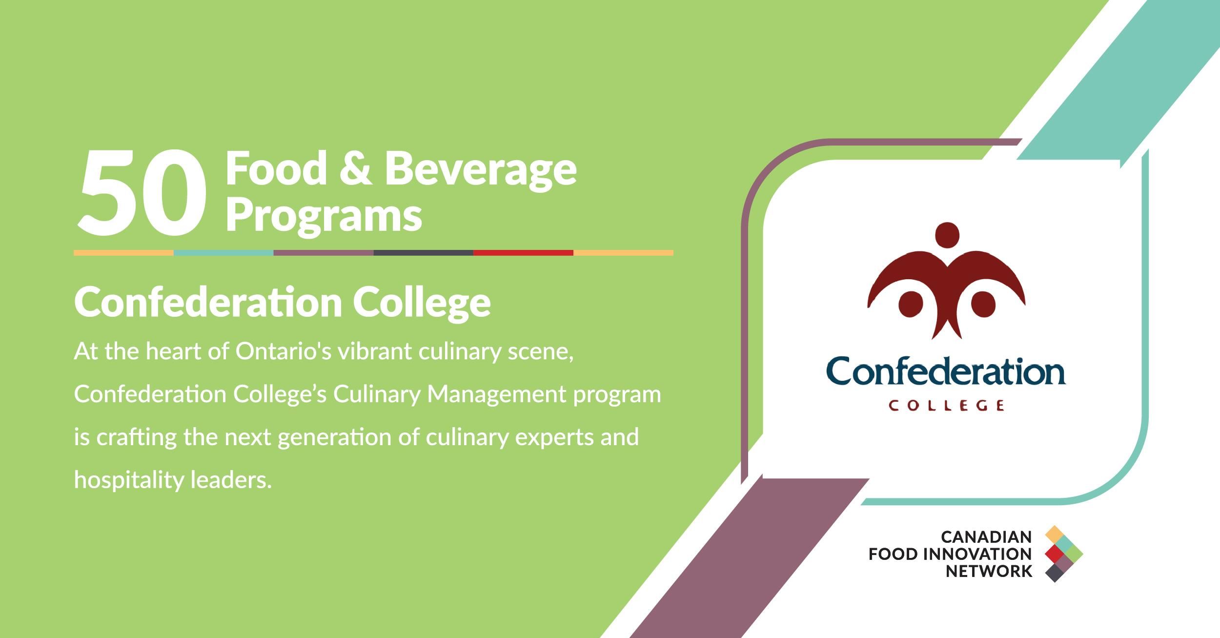 50 Food & Beverage Programs - Confederation College