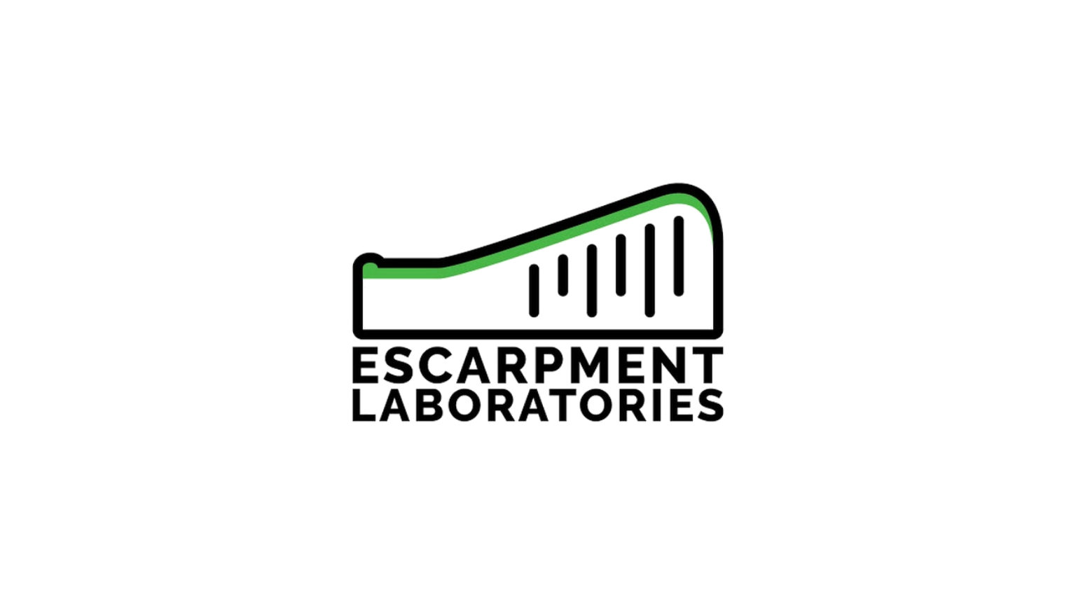 Escarpment Laboratories logo featuring a green and black stylized escarpment graphic.
