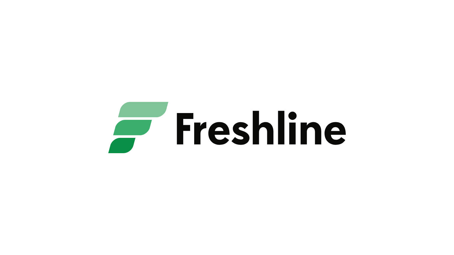 Freshline company logo featuring a green, abstract 'F' icon.