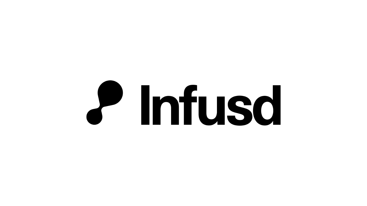 Infusd company logo featuring a black abstract connected droplet design.