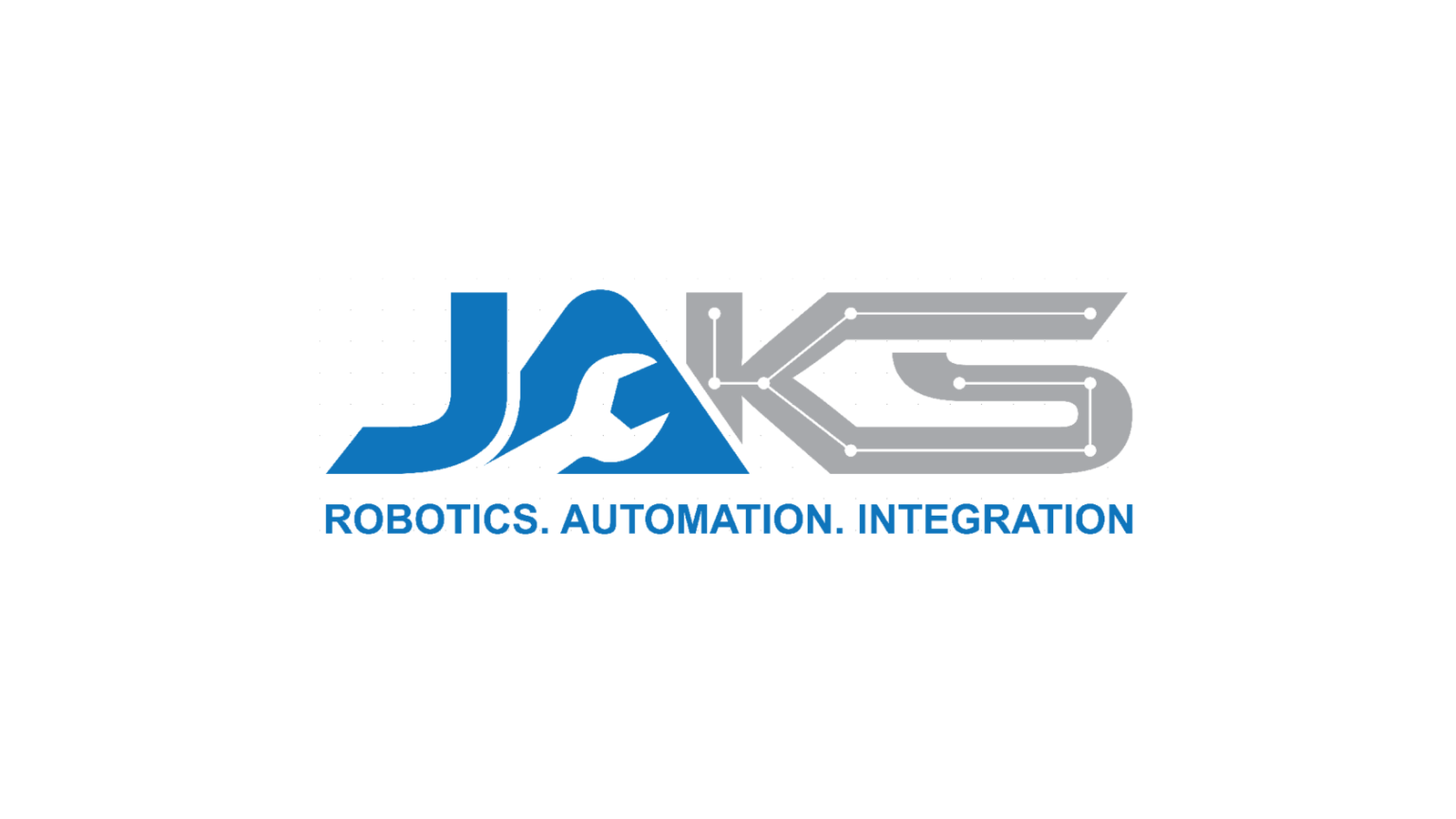 JAKS logo with a wrench and circuit design, highlighting robotics, automation, and integration.