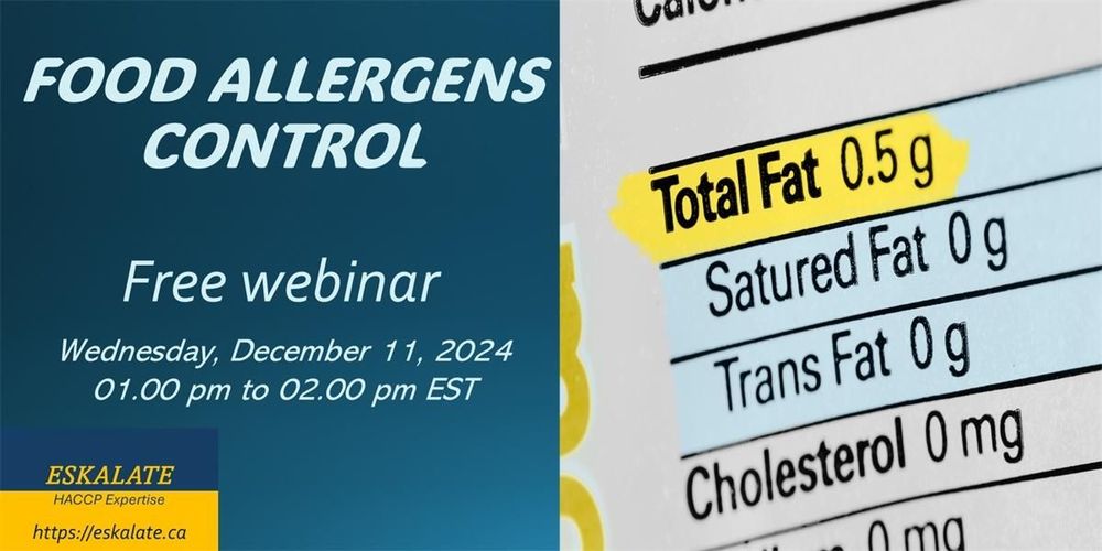 Escalate HACCP Expertise: Food Allergens Control Plans