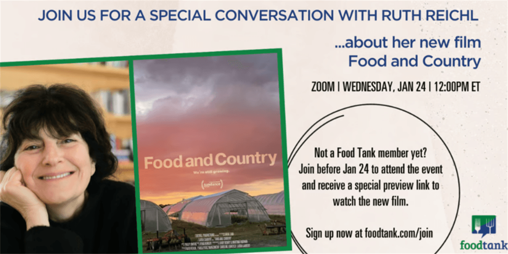 Food and Country: A Conversation with Ruth Reichl