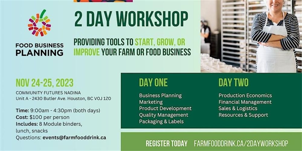 Atelier de planification d'entreprise alimentaire de 2 jours : Houston