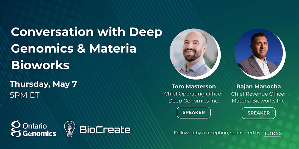 BioCreate presents Conversation with Deep Genomics & Materia Bioworks