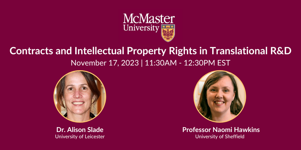 Université McMaster : contrats et droits de propriété intellectuelle en R et D translationnelle