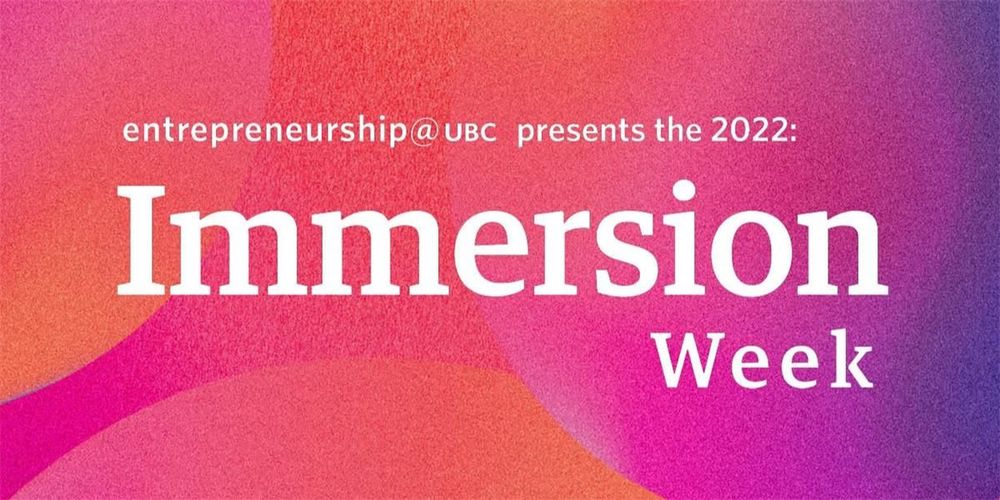 Semaine d'immersion entrepreneurship@UBC
