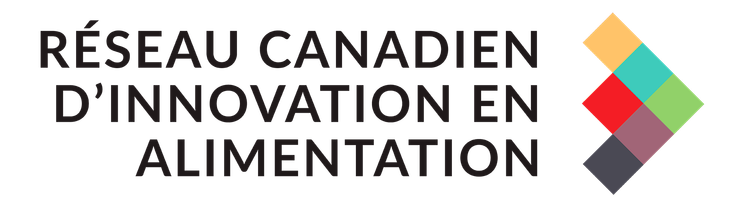 Logo for Réseau Canadien d'Innovation en Alimentation with a colorful arrow design.