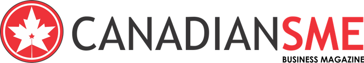 CANADIANSME Business Magazine logo with a red maple leaf star emblem.