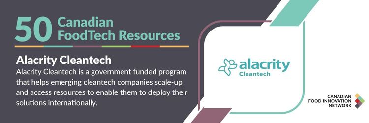 50 ressources canadiennes en technologies alimentaires – Alacrity Cleantech