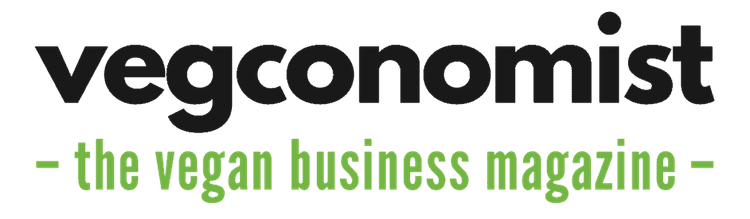 Vegconomist logo with 'vegconomist' in black and tagline 'the vegan business magazine' in green.