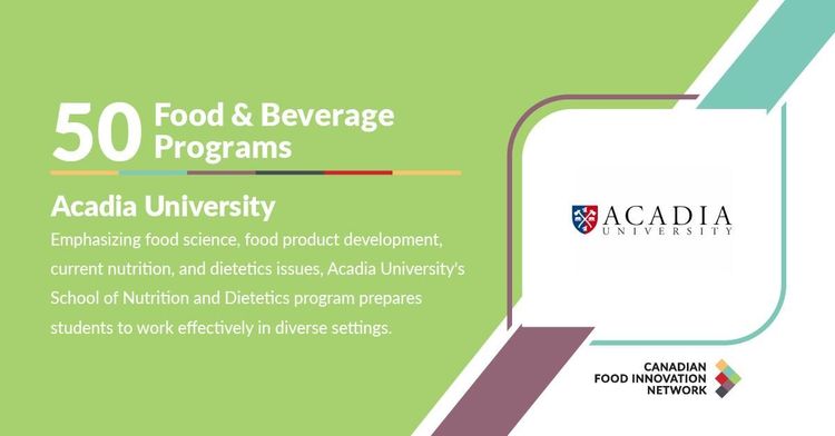 50 Food & Beverage Programs - Acadia University