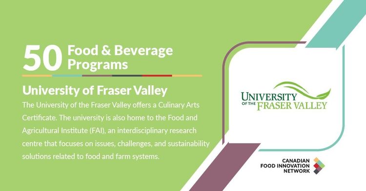 50 Food & Beverage Programs - University of Fraser Valley