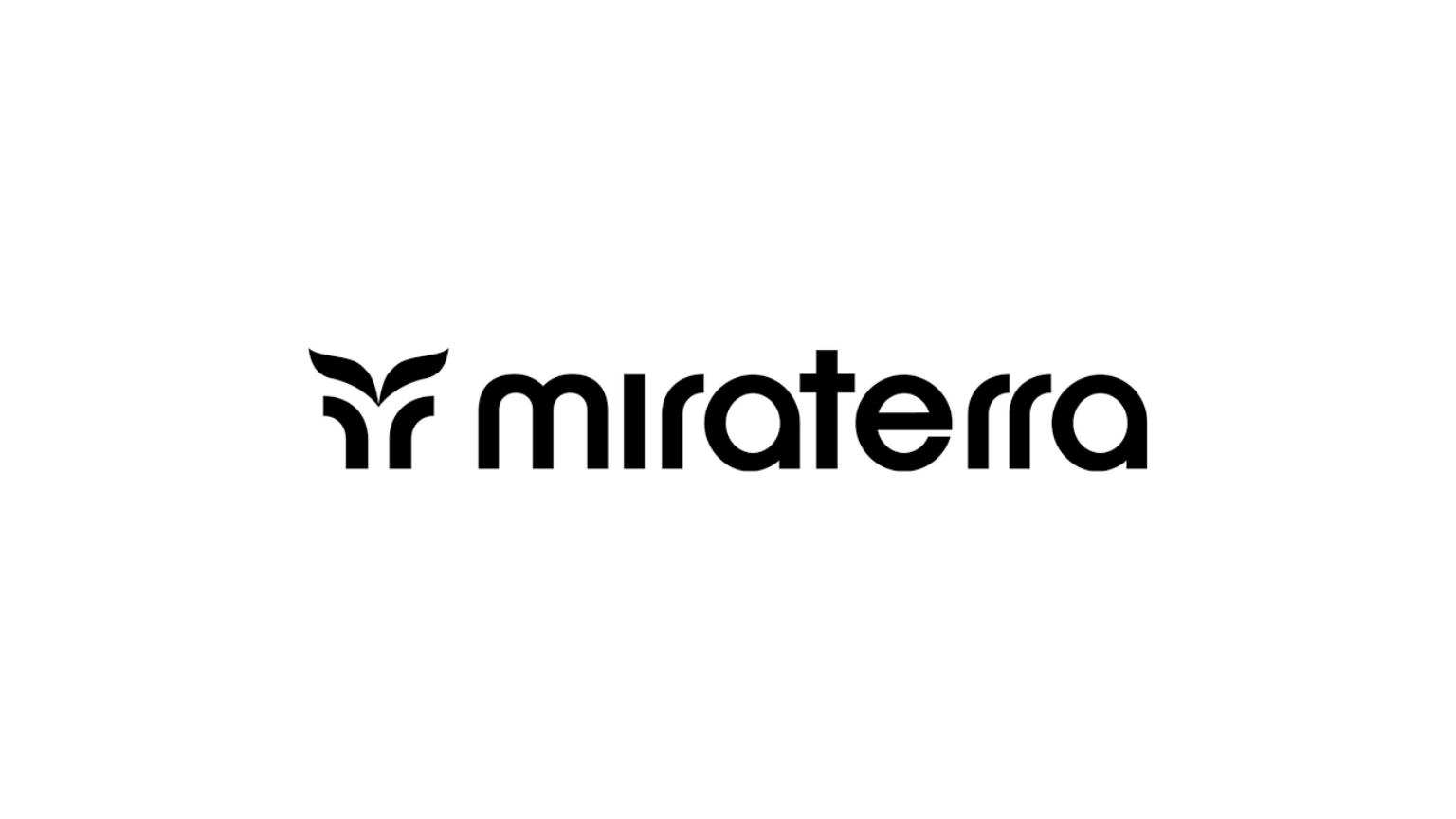 Miraterra logo featuring its name with a stylized plant icon.