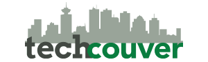 Techcouver logo featuring a gray cityscape above 'techcouver' in green and gray text.