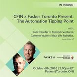 CFIN x Fasken Toronto Present: The Automation Tipping Point